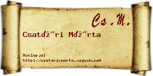 Csatári Márta névjegykártya
